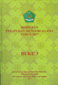 Image of Himpunan Peraturan Menteri Agama Tahun 2017 Buku 3