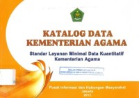 Image of Katalog Data Kementerian Agama Standar Layanan Minimal Data Kuantitatif Kementerian Agama