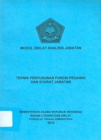 Image of Modul Diklat Analisis Jabatan Teknik Penyusunan Fungsi Pegawai Dan Syarat Jabatan