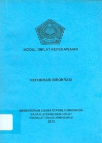Image of Modul Diklat Kepegawaian Reformasi Birokrasi