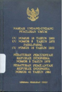 Image of Naskah Undang-undang Pemilihan Umum