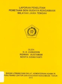 Image of Laporan Penelitian Pemetaan Seni Budaya Keagamaan Wilayah Jawa Tengah