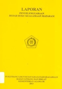 Image of Laporan Penyelenggaraan Bedah Buku Keagamaan Mataram