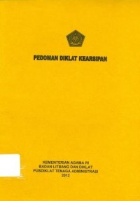 Image of Pedoman Diklat Kearsipan Tahun 2012