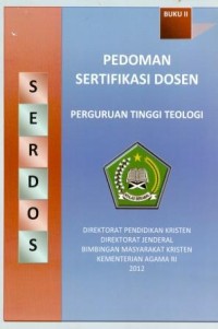 Image of Pedoman Sertifikasi Dosen: Perguruan Tinggi Teologi (Buku 2)