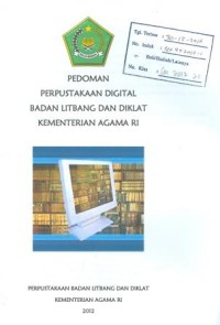 Image of Pedoman perpustakaan digital badan litbang dan diklat kementerian agama RI