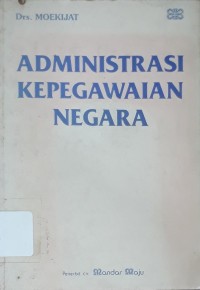 Image of Administrasi Kepegawaian Negara
