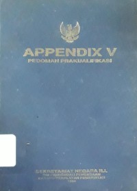 Image of Appendix V: Pedoman Prakualifikasi