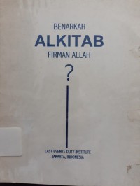 Image of Benarkah Alkitab Firman ALLAH?