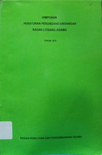 Image of Himpunan Peraturan Perundang- Undangan Badan Litbang Agama