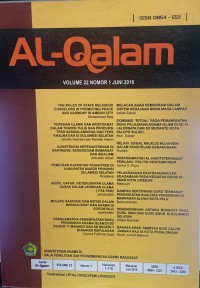 Image of Jurnal Al-Qalam Volume 22 Nomor 1, Juni 2016