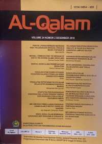 Image of Jurnal Al-Qalam Volume 24 Nomor 2, Desember 2018