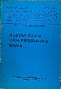 Image of Jurnal Dialog Nomor 33 Tahun XV, Januari 1991