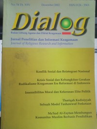 Image of Jurnal Dialog Nomor 54 Tahun XXV, Desember 2002