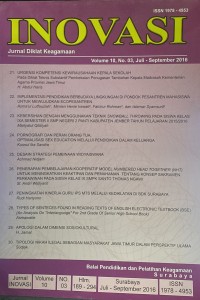Image of Jurnal Inovasi Volume 10 Nomor 03, Juli-September 2016