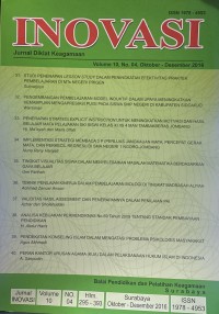 Image of Jurnal Inovasi Volume 10 Nomor 04, Oktober- Desember 2016