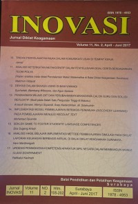 Image of Jurnal Inovasi Volume 11 Nomor 02, April-Juni 2017