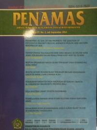 Image of Jurnal Penamas Volume 27 Nomor 2, Juli-September 2014