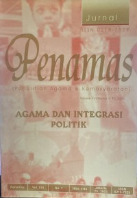 Image of Jurnal Penamas Volume XVI Nomor 1, Tahun 2003
