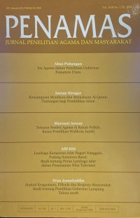 Image of Jurnal Penamas Volume XXII Nomor 1, Tahun 2009