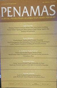 Image of Jurnal Penamas Volume XXIII Nomor 1, Tahun 2010