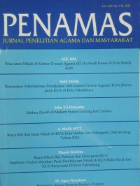 Image of Jurnal Penamas Volume XXV Nomor 3, Tahun 2012