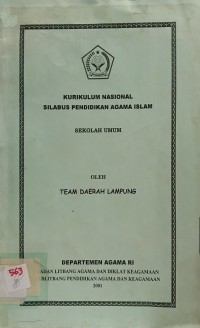 Image of Kurikulum Nasional Silabus Pendidikan Agama Islam Sekolah Umum