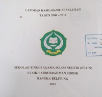 Image of Laporan Hasil - Hasil Penelitian Tahun 2008-2012