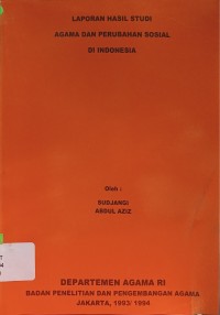 Image of Laporan Hasil Studi Agama dan Perubahan Sosial di Indonesia