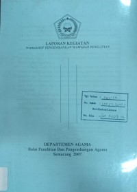 Image of Laporan Kegiatan Workshop Pengembangan Wawasan Penelitian