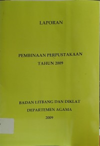 Image of Laporan Pembinaan Perpustakaan Tahun 2009