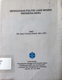 Image of Menggagas Politik Luar Negeri Indonesia Baru