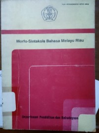 Image of Morfo-Sintaksis Bahasa Melayu Riau