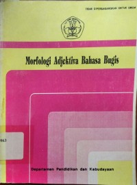 Image of Morfologi Adjektiva Bahasa Bugis