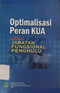 Image of Optimalisasi Peran KUA Melalui Jabatan Fungsional Penghulu