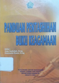 Image of Panduan Pentashihan Buku Keagamaan