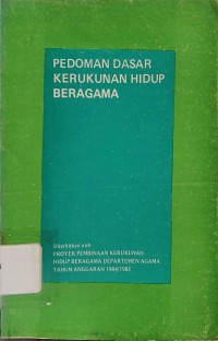 Image of Pedoman Dasar Kerukunan Hidup Beragama