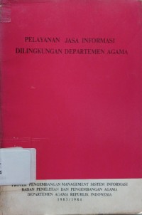 Image of Pelayanan Jasa Informasi di Lingkungan Departemen Agama