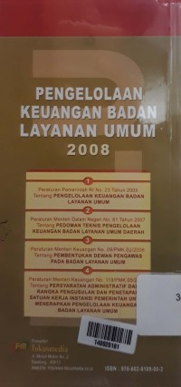 Image of Pengelolaan Keuangan Badan Layanan Umum 2008