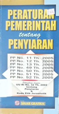 Image of Peraturan Pemerintah Tentang Penyiaran