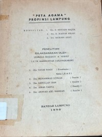 Image of Peta Agama Propinsi Bandar Lampung