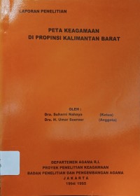 Image of Peta Keagamaan di Provinsi Kalimantan Barat : Laporan Penelitian