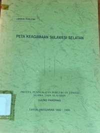 Image of Peta Keagamaan Sulawesi Selatan