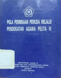 Image of Pola Pembinaan Pemuda melalui Pendekatan Agama Pelita VI