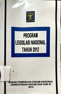 Image of Program Legislasi Nasional Tahun 2012