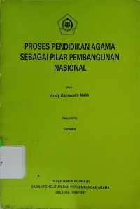 Image of Proses Pendidikan Agama sebagai Pilar Pembangunan Nasional