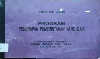 Image of RKA-KL 2008 Program Penerapan Pemerintahan Yang Baik