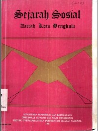 Image of Sejarah Sosial Daerah Kota Bengkulu