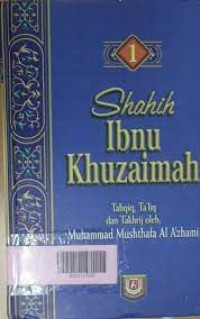 Image of Shahih Ibnu Khuzaimah (Jilid 1)