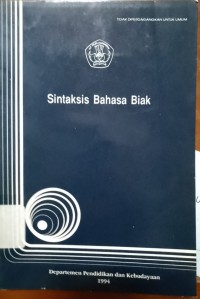Image of Sintaksis Bahasa Biak